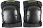 A pair of Harsh Pro Park Knee Skate Protection Pads in black features impact-resistant hard plastic shells and adjustable straps, with the brand name "Harsh" highlighted in yellow at the top. The durable design includes multiple rivets on each pad for added strength.
