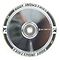 Close-up image of a Root Industries AIR Hollowcore 110mm stunt scooter wheel in White / Mirror Chrome Silver, featuring the brand's logo around the hub. This wheel showcases a sleek metallic finish and minimalist design, highlighting its advanced hollowcore technology.
