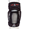 The Triple 8 KP 22 Knee Skate Protection Pads in black are designed with a hard outer shell and adjustable straps, prominently displaying the "triple eight" logo on the top. These pads are enhanced with EVA memory foam for added comfort, making them ideal for skaters looking for protection during skateboarding and rollerblading activities.