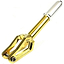 The Root Industries AIR IHC Stunt Scooter Forks in Gold showcase a sleek design tailored for 120mm wheels. This lightweight scooter fork features a U-shaped lower section and a cylindrical upper section, offering both style and efficiency.