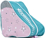 The SFR Star Skate Bag - Pink / Green features a turquoise and pink star pattern with a side zipper and "SFR" branding. It includes adjustable straps for comfort. Its water-resistant material keeps your roller skates safe, while the structured design ensures durability.