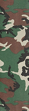 The Jessup Original 9" Skateboard Griptape - Camouflage features a classic woodland camouflage design with green, brown, beige, and black splotches in an irregular layout. It's ideal for skateboarders looking to combine style and function in their grips.