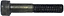 Close-up image of the Dial 911 High Tensile M8 Scooter Axle Bolt, featuring a black metal finish with a round, textured head on one end and a threaded body on the other.