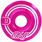 Enuff Refresher II 53mm Skateboard Wheels in bright pink feature white concentric circle designs and the text "53 MM" and "Enuff" in white lettering. Made with the 55D Formula, these wheels ensure a smooth ride for all skaters.