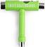 The Enuff Essential Skateboard Multi T-Tool in green is a portable skateboard accessory with "Enuff" branding. This versatile, T-shaped tool includes multiple sockets for effortless skateboard component adjustments.