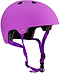 Introducing the Harsh ABS Skate/Scooter Helmet in pink, a stylish design with a smooth, matte finish. This helmet features ventilation holes on the top and adjustable pink straps with a black buckle. It includes an EPS foam liner for enhanced safety during every ride.