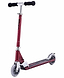 The JD Bug Classic Street 120 Kids Foldable Kick Scooter - Red Glow Pearl by JD Bug is a stylish red delight with black foam handles, two wheels, and a textured deck for grip. Its lightweight and foldable design ensures easy transport.
