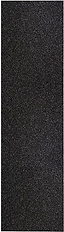 A detailed look at a sheet of Jessup Ultragrip 9" Skateboard Griptape in black reveals its rough, textured surface, ideal for grip-art enthusiasts.