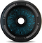 The stylish Lucky Lunar 110mm Stunt Scooter Wheel, offered in a black and blue color scheme by the renowned brand Lucky, features a circular design ideal for scooter builds. The inner rim prominently displays the words "Lunar," "One Hundred Ten Millimeters," and incorporates the advanced "Lucky Rebound Technology." Its outer edge is crafted with a sleek, modern finish.