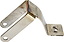 The Native Advent Stunt Scooter Foot Fender in Raw by Native features two flat arms extending from a central bend, ideal for a brakeless stunt scooter configuration. Each arm includes a hole near its end, and the raw metal finish displays some discoloration and signs of wear.