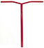 The Dare Wing Steel Standard SCS Stunt Scooter Bars in red feature a T-shaped design made from durable chromoly steel. The central stem extends upward, branching into two horizontal grips perfect for SCS clamp compatibility. The brand name "DARE" is prominently displayed on the stem against a white background. Dimensions: 685mm x 610mm.
