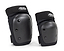 Introducing the REKD Youth Heavy Duty Double Skate Protection Pad Set in Black, these knee pads are equipped with robust protection and adjustable straps, perfect for sports or safety purposes. Designed with a hard shell and featuring the REKD logo on top, these action sports pads guarantee optimal performance.