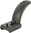 A sleek black plastic component with screws, the Root Industries Lithium Nylon Stunt Scooter Brake showcases the precision engineering typical of Lithium deck design, reflecting the innovation inherent in Root Industries' products.