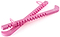 The SFR Figure Ice Skate Blade Guards in pastel pink feature dual boot-buckle straps crafted from robust polypropene. These straps include notches along their length and are equipped with curved hooks at the ends, designed to securely fasten your ice skate blade guards.
