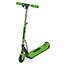 The Xootz Elements Electric Scooter in vibrant green showcases a robust frame with black wheels and matching handlebars. This electric scooter, branded stylishly by Xootz, features a sturdy kickstand and a 70W motor for smooth rides, making it perfect for children or young teens seeking adventure.