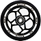 Introducing the Lucky Quatro Pro 110mm Scooter Wheel in Black, featuring a distinctive star-shaped spoke design. The rim is imprinted with "QUATRO" and "LUCKY," offering a 110mm diameter that incorporates Lucky Rebound Technology for enhanced smoothness. Additionally, the hub is proudly marked with "BLUEPRINTED.