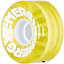 The Radar Energy 78A Quad Roller Skate Wheels in clear yellow, measuring 62mm x 32mm, are perfect for outdoor adventures with their durable design and optimal performance from the 78A durometer.