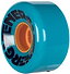 Close-up of a teal Radar skateboard wheel with an orange inner core made from durable urethane material. The word "ENERGY" is partially visible in black lettering on the side. With a shiny, smooth surface, these outdoor skate wheels boast a durometer of 78A for optimal performance.