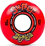 The Enuff Super Softie 53mm 85A Skateboard Wheels in red feature black and gold text and are designed by Enuff Skateboards for an ultra-smooth ride.