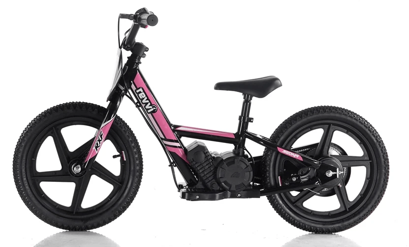 Revvi 16" Kids Electric Balance Bike - Pink - Left