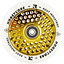 The Root Industries Honeycore 110mm Stunt Scooter Wheel combines a captivating honeycomb design at its center with a chic white rim, and the brand name, Root Industries, is stylishly printed in black around the edge.