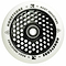 The Root Industries Honeycore 110mm Stunt Scooter Wheel in white and black boasts a distinctive honeycomb cut-out design on the core. It is equipped with premium Root bearings, and the brand's name is prominently displayed in bold along the outer edge for a sleek finish.