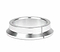 A Root Industries IHC Fork Headset Compression Ring, crafted from silver metal with a flat base and a distinct narrow cut on one side, is showcased beautifully against a plain white background.