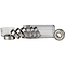 A clear plastic tube contains several Sushi ABEC 3 Chrome Skateboard Bearings from an 8-pack, with some bearings outside the tube and the cap removed. These cylindrical bearings are aligned, highlighting their shiny metal surface.