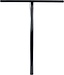 The Ethic DTC Tenacity V2 Steel Oversized HIC Stunt Scooter T-Bars in Black Mirror, measuring 770mm by 600mm, showcase a sleek T-shaped design crafted from durable chromoly steel against a white background. Designed by Ethic for strength and style, these oversized scooter handlebars are perfect for stunt riding.