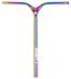 A handlebar with a rainbow-colored oil slick neochrome finish, featuring a white "Grit" logo. This Blunt Envy Union V2 Aluminium IHC stunt scooter bar showcases a distinct Y-bar design and sleek profile, measuring 650mm x 580mm.