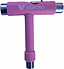 A Ventro Roller Skates / Skateboard Multi T-Tool in pink, made by Ventro, featuring metal sockets on each end for adjusting skateboard hardware.