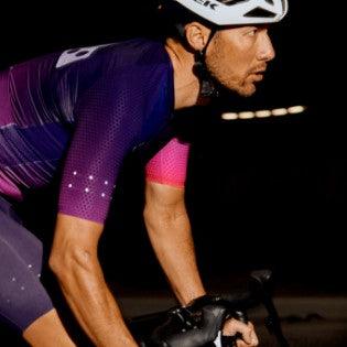 PRO Pursuit Cycling Jersey mens with low cut collar