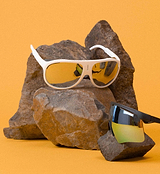 Alba Optics SOLO White sunglasses with KING Lens - Stylish and high-quality eyewear.