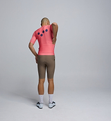 Pedla cycling Essentials Men's Classic Cycling Jersey Coral back view breathable moisture wicking