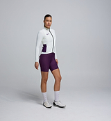 Side profile of Women's Porcelain Midweight Long Sleeve Jersey – breathable fabric with brushed lining for warmth without overheating