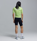 Men's Air Jersey back view — neon glow dotted cycling jersey, lightweight breathable mesh, moisture-wicking, UPF 15+ sun protection, low-profile reinforced 3-pocket back for high-summer performance rides