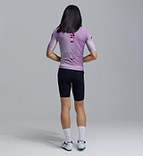 Men's Classic Cycling Jersey (back) mauve fade dotted design — LunaLUXE breathable SPF50 moisture-wicking, four-way stretch, ventilation panels, extended sleeves, low-cut collar, silicone gripper hem, rear pockets