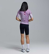 Men's Classic Cycling Jersey (back) mauve fade dotted design — LunaLUXE breathable SPF50 moisture-wicking, four-way stretch, ventilation panels, extended sleeves, low-cut collar, silicone gripper hem, rear pockets