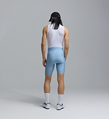 Pedla SuperFIT 2.0 men's cycling bib shorts in powder blue, back view — Italian performance fabric, Elastic Interface chamois, breathable mesh bib, aerodynamic supportive fit, seamless cuffs and reflective logos