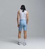 Pedla SuperFIT 2.0 men's cycling bib shorts in powder blue, back view — Italian performance fabric, Elastic Interface chamois, breathable mesh bib, aerodynamic supportive fit, seamless cuffs and reflective logos