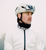 Pedla Roubaix black neck gaiter with reflective signature dots, Miti Roubaix brushed fleece thermal face and neck warmer for winter cycling, breathable, wind-resistant, high-visibility