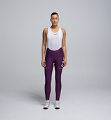 Front view of Pedla’s Women’s SuperFit 2.0 Bib Tight in Aubergine highlighting sleek design and premium construction