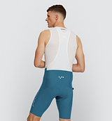 Back view of Men’s SuperFit 2.0 Bib Shorts in Slate - Reflective logos for added visibility and safety