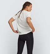 Back view of Pedla Logo Tee - White, 100% organic cotton, offering style, comfort, and durability.
