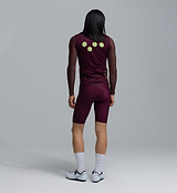 Men's Classic LITE cycling gilet (fig) back view on model — lightweight, packable, windproof water-resistant front, breathable mesh back, elastic armholes, 3 reinforced rear pockets, reflective details, recycled materials
