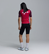 Men's fuchsia Classic LITE cycling gilet back view, lightweight windproof water-resistant performance vest with breathable mesh back, three rear pockets, reflective details, recycled fabric, SAB two-way zipper