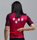 Men's Essentials BOLD Classic LITE gilet in fuchsia — lightweight windproof water-resistant cycling vest with breathable mesh back, reflective details, three rear pockets, SAB two-way zipper for road training & commuting