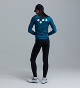 Men's Classic LITE cycling gilet teal back view, lightweight packable windproof water-resistant vest with breathable mesh back, recycled fabric, three rear pockets, reflective details, elasticated armholes, two-way zipper and silicone hem