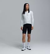 Men's long sleeve porcelain cycling jersey — form-fitting performance road jersey with SPF 50 breathable, moisture-wicking four-way stretch, side ventilation panels and silicone hem gripper