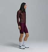 Men's Essentials BOLD Classic long-sleeve cycling jersey (wood) — form-fitting, SPF 50 breathable, moisture-wicking, four-way stretch, side ventilation panels, silicone hem gripper (side view)